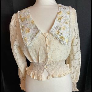 FDE Lace And Pearl Top